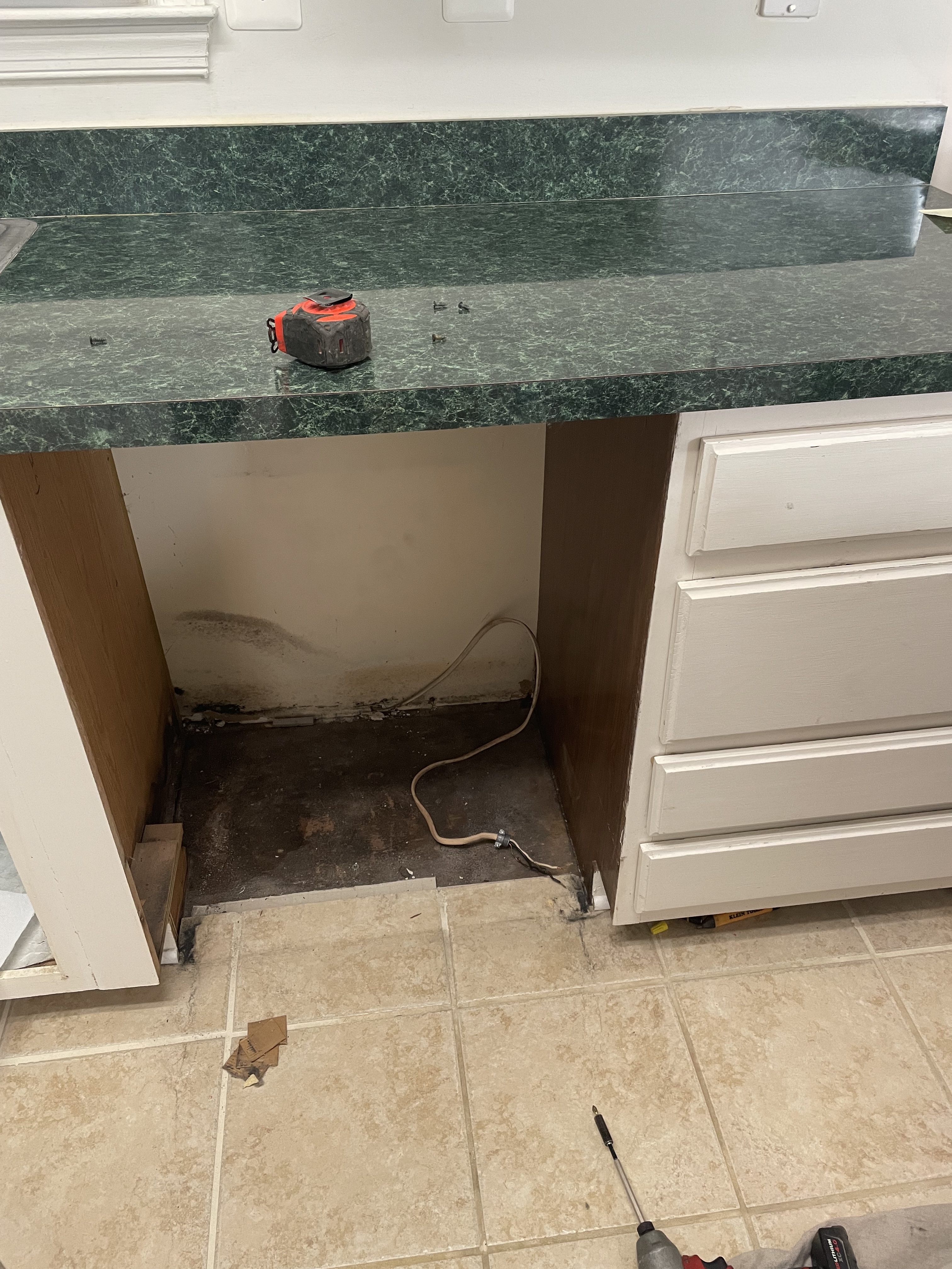 Old Dishwasher taken out